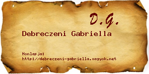 Debreczeni Gabriella névjegykártya