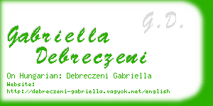 gabriella debreczeni business card